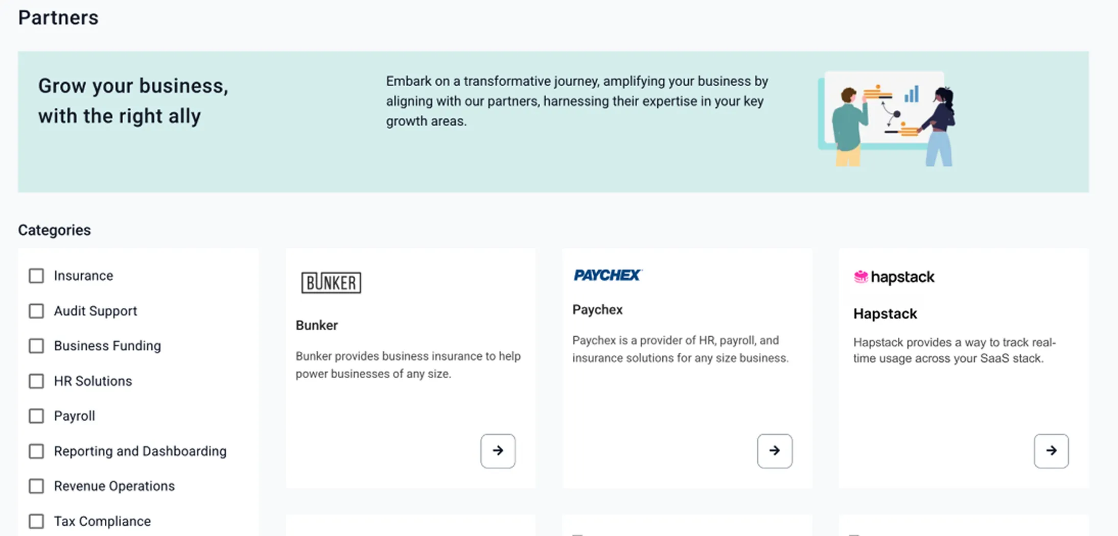 Partnerships - Your premier partner for all back-office, finance & accounting necessities. 10 Platform Partners Dashboard